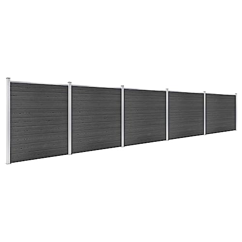 Emmtore Zaunelement Set WPC Sichtschutzzaun Windschutzzaun Lamellenzaun Windschutz Sichtschutz Zaun Element Terrasse Garten 872x186 cm Schwarz Emmtore Zaunelement Set WPC Sichtschutzzaun Windschutzzaun Lamellenzaun Windschutz Sichtschutz Zaun Element Terrasse Garten 872x186 cm Schwarz von Emmtore