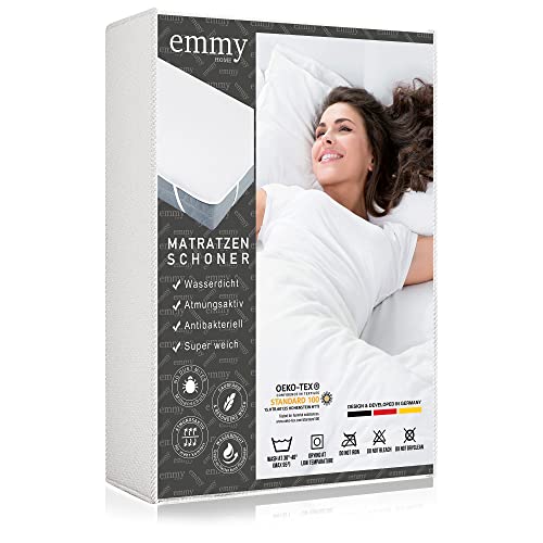 Emmy Home Matratzenschoner 120x200 - wasserdicht waschbare Inkontinenzunterlage, Nässeschutz, Atmungsaktive, Matratzenauflage für Allergiker (120x200 cm) von Emmy Home