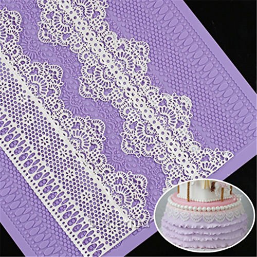 EMOTREE 39x28cm Silikon Ausstechform Matte Fondant Lace essbare Spitze Tortendeko Mould EMOTREE 39x28cm Silikon Ausstechform Matte Fondant Lace essbare Spitze Tortendeko Mould von Tusina