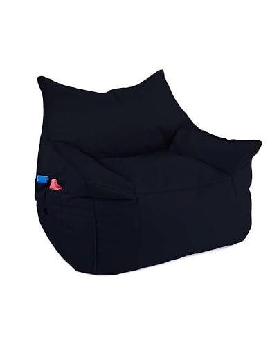 Atelier Del Sofa Pouffe | HD Recyceltes Styropor | Wasserdicht | Schwarz von Emob