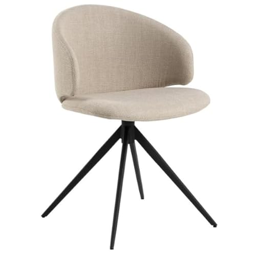 Ella Esszimmerstuhl - drehbar - Stoff - beige von Emob