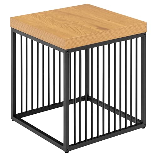 Emob Strington Beistelltisch - 40x40x42 cm - Wildeiche/schwarz von Emob