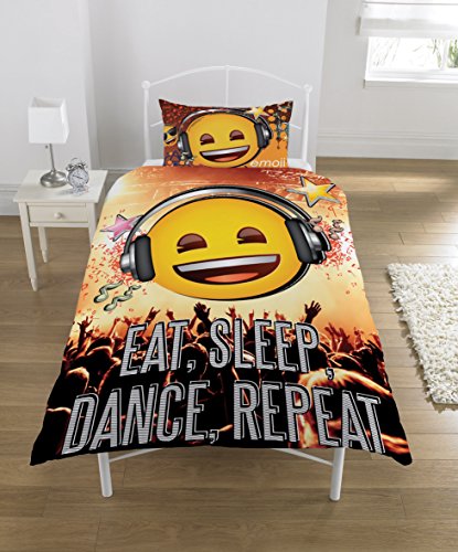 Emoji Bettwäsche-Set, Polycotton, Mehrfarbig, Einzelbett von Emoji