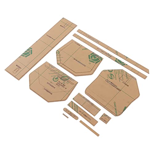 Emoshayoga Freizeittasche Acryl Leder Muster Umhängetasche Acryl Vorlage Muster für DIY Handwerk Klare Präzise Positionierung Handtasche Leder Vorlagen Freizeittasche 30cm Transparent von Emoshayoga