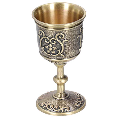 Weinkelch Gläser, Vintage handgemachte Messing König Royal Chalice geprägte Tasse für Party Hochzeit sieben Königreiche Game of Thrones Kelch(large) von Emoshayoga