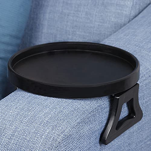 Emoson Sofa Armlehne Clip Tablett Beistelltisch für Fernbedienungen/Getränke/Gamepads Halter (Schwarz) von Emoson