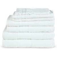 Emotion Handtuch Set "Uni", (8 St., 2 Badetücher-2 Gästetücher-2 Handtücher-2 Waschlappen), Baumwolle, Walkfrottee, Bordüre, 500 GSM, Einfarbig, ohne Aufhängung von Emotion