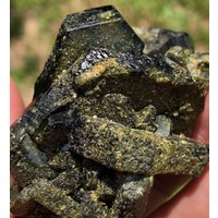 Großer Epidot Pseudo Morph Magnetit Metaphysical Crystal Cluster von EmpathMoonGems