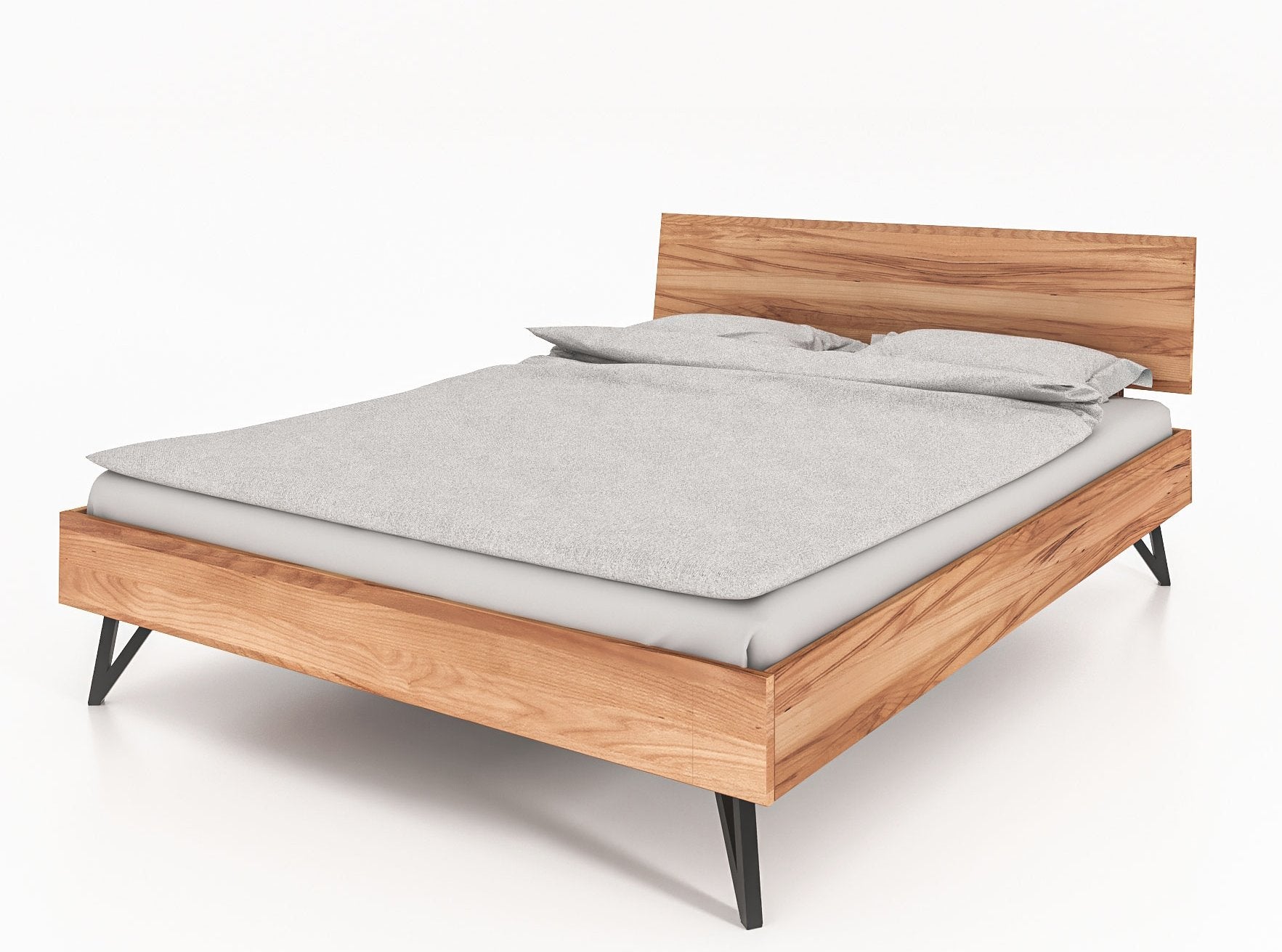 Bett GENT Kernbuche massiv mit Holzkopfteil 140x200 Bett GENT Kernbuche massiv mit Holzkopfteil 140x200 von Empinio24