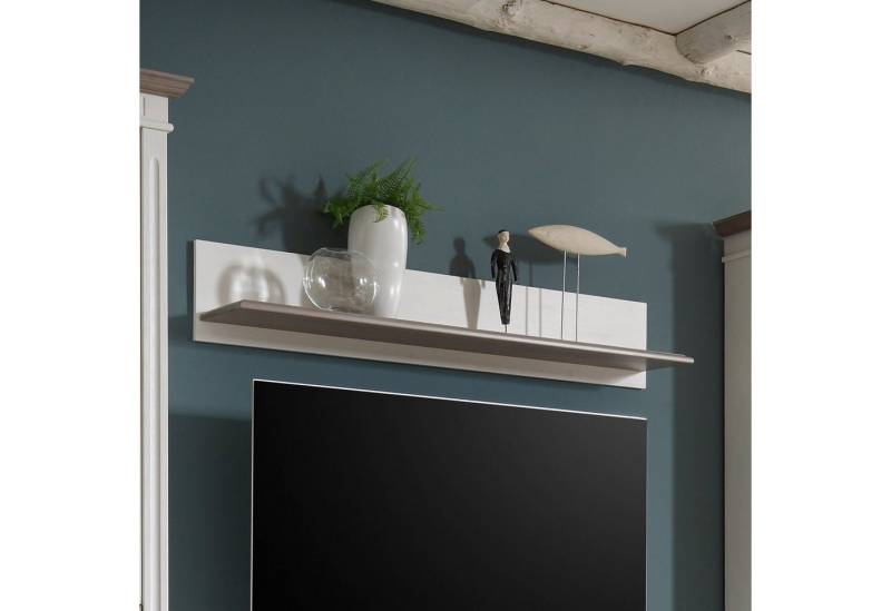 Empinio24 Wandboard Cordoba, Wandregal Breite 140 cm, Kiefer massiv weiss grau von Empinio24