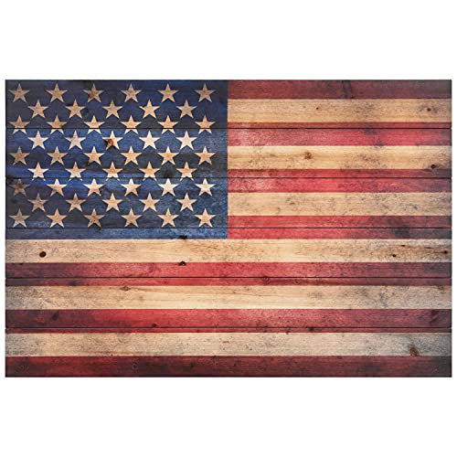 Empire Art Direct Digitaldruck mit amerikanischer Flagge auf Massivholz, 61 x 91,4 cm von Empire Art Direct