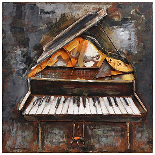 Empire Art Direct Magic Key Wandkunst, aus Eisen, handbemalt, zum Aufhängen, Metall, 32" x 32" x 3" von Empire Art Direct