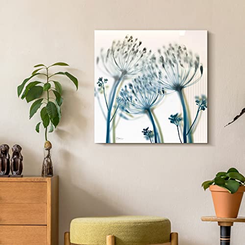 Empire Art Direct Unfocused Beauty 2 Blumen Wandkunst, rahmenlos, frei schwebend, gehärtetes Glas, bereit zum Aufhängen, Wohnzimmer, Schlafzimmer und Büro, 61 x 61 x 0,5 cm von Empire Art Direct