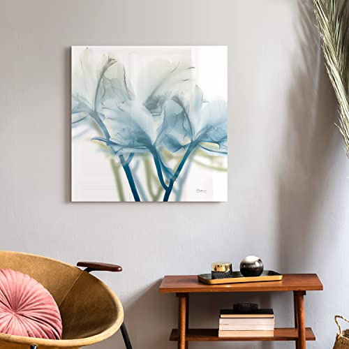 Empire Art Direct Unfocused Beauty Wandbild, 3 Blumen, rahmenlos, frei schwebend, gehärtetes Glas, bereit zum Aufhängen, Wohnzimmer, Schlafzimmer und Büro, 61 x 61 x 0,5 cm von Empire Art Direct