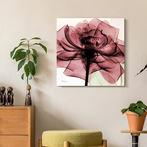 Empire Art Direct Chianti Rose II Wandbild auf rahmenloser, freischwebender Hartglasscheibe Fertig zum Aufhängen, Wohnzimmer, Schlafzimmer und Büro, Hartglas, 24" x 24" x 0.2" von Empire Art Direct