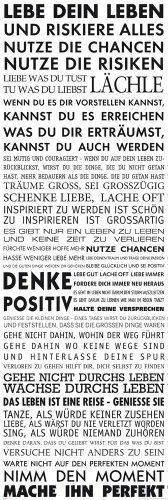 empireposter Motivational - Lebe Dein Leben Motivations Tür Poster Plakat Druck - Grösse 53x158 cm von empireposter