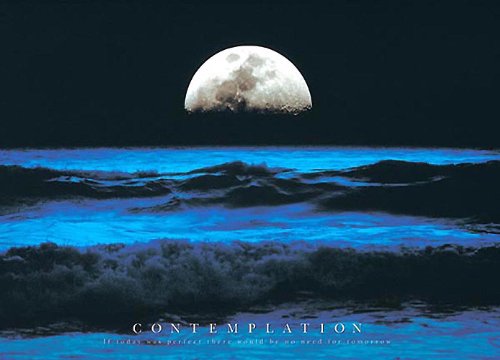 Empire 16119 Motivational - Contemplation - Blue Moon, Poster ca. 91,5 x 61 cm von empireposter