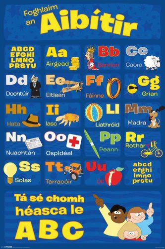 Empire 546555 Educational - Learn The Alphabet (Irish) Poster Druck - Grösse 61 x 91.5 cm von Empire