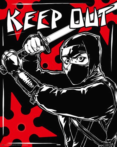 Empire Merchandising 523730 Ninja - Keep Out Fun Spaß Betreten verboten Mini-Poster - Druck - Grösse 40 x 50 cm von Empire