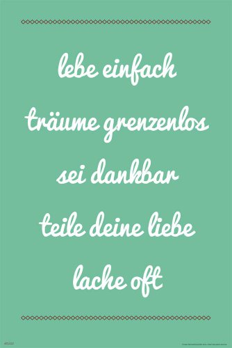 Motivational - Lebe einfach, träume grenzenlos… Motivationsposter - Grösse cm von empireposter