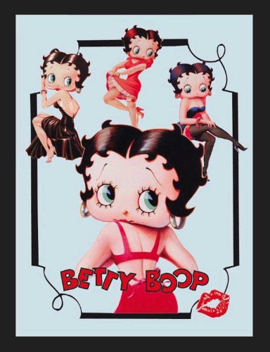 empireposter Betty Boop Various Poses - Bedruckter Spiegel mit Kunststoff Rahmen in Holzoptik, Kult-Spiegel - Größe 30x40 cm von empireposter