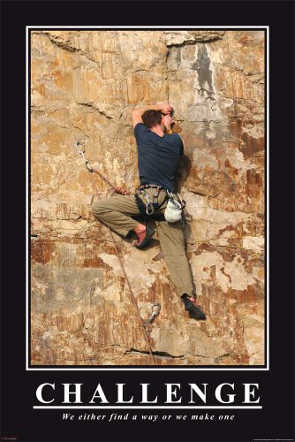 empireposter Motivation - Challenge Bergsteiger Sport Poster Plakat Druck - Grösse 91,5x61 cm von empireposter