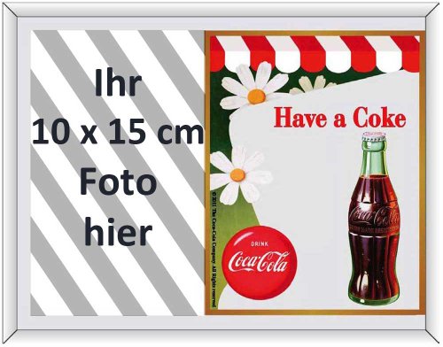 empireposter Coca Cola Daisies - Bedruckter Spiegel als Fotorahmen - Größe 22,8x17,8 von empireposter