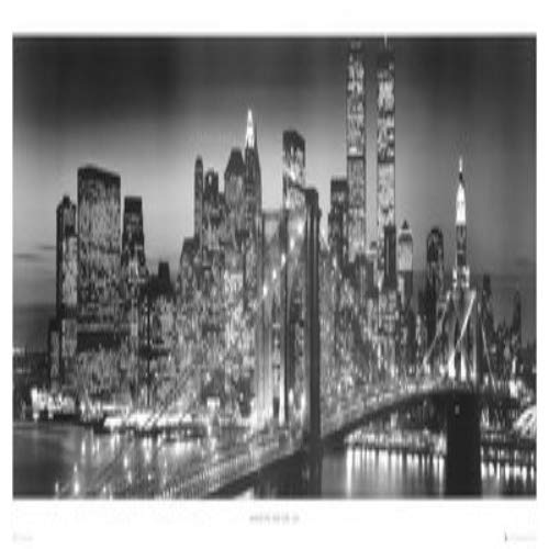 empireposter - New York - Manhattan Morning - Größe (cm), ca. 158x53 - Türposter, NEU - schwarz-weiss von Empire