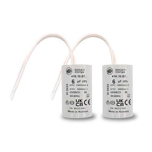 6uF SteckKondensator 6uF Rolladenmotor Bubendorff Zylindrisch zur Reparatur | hohe Qualität und lange Lebensdauer | Flachboden | 450V | Ducati Energia Kondensator 6uF SteckKondensator 6uF Rolladenmotor Bubendorff Zylindrisch zur Reparatur | hohe Qualität und lange Lebensdauer | Flachboden | 450V | Ducati Energia Kondensator von Empyr