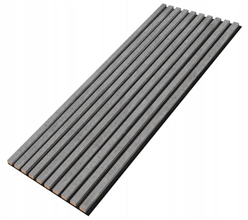 EmsCraft24 Akustikpaneele 1,228m² - 275cm x 46cm x 1.8cm - | Akustikpaneel | Lamellenverkleidung | Wandverkleidung | Akustikfilz | Wandpaneele auf filz (011 - Beton Optik) von EmsCraft24