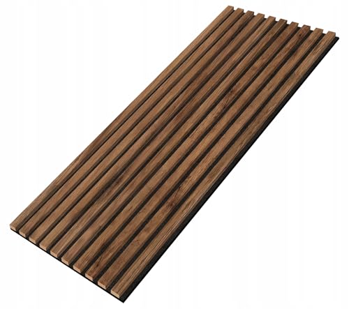 EmsCraft24 Akustikpaneele 1,228m² - 275cm x 46cm x 1.8cm - | Akustikpaneel | Lamellenverkleidung | Wandverkleidung | Akustikfilz | Wandpaneele auf filz (020 - Eiche Delano) von EmsCraft24