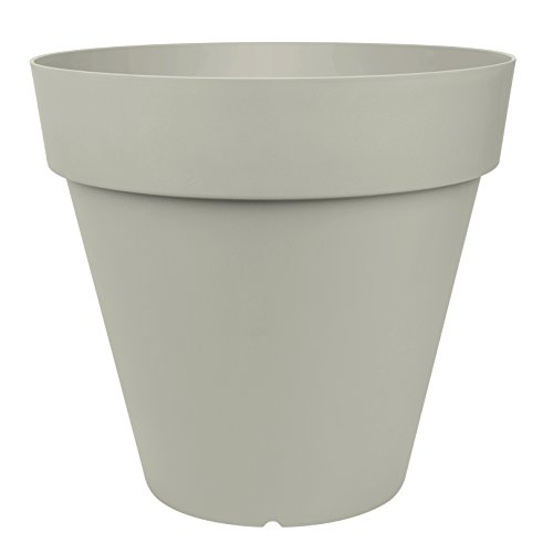 Emsa Blumenkübel für den Balkon, Ø 30 cm, Seidengrau, City Classic, 517643 von Emsa