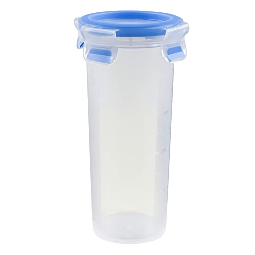 EMSA Clip & Close Trinkbecher, rund, 0,5 L, mit Deckel, Aufbewahrungsbox, 100 Prozent dicht, spülmaschinen-, gefrier-, mikrowellenfest, Transparent, Blau, Made in Germany, 508554 EMSA Clip & Close Trinkbecher, rund, 0,5 L, mit Deckel, Aufbewahrungsbox, 100 Prozent dicht, spülmaschinen-, gefrier-, mikrowellenfest, Transparent, Blau, Made in Germany, 508554 von Emsa