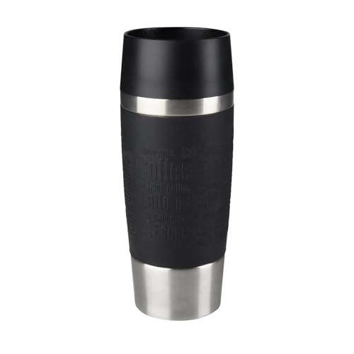 Emsa 513361 Travel Mug Classic Thermo-/Isolierbecher, Fassungsvermögen: 360 ml, hält 4h heiß/ 8h kalt, 100% dicht, auslaufsicher, Quick-Press-Verschluss, 360°-Trinköffnung, schwarz Emsa 513361 Travel Mug Classic Thermo-/Isolierbecher, Fassungsvermögen: 360 ml, hält 4h heiß/ 8h kalt, 100% dicht, auslaufsicher, Quick-Press-Verschluss, 360°-Trinköffnung, schwarz von Emsa
