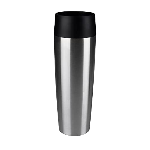 Emsa 515614 Travel Mug Classic Grande, 500ml , Thermobecher , Isolierbecher , hält 6h heiß , 12h kalt , auslaufsicher , Easy Quick-Press-Verschluss , 360°-Trinköffnung , Edelstahl von Emsa