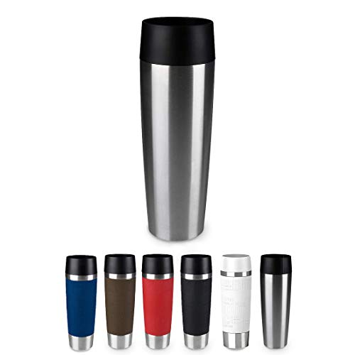 Emsa 515614 Travel Mug Classic Grande, 500ml , Thermobecher , Isolierbecher , hält 6h heiß , 12h kalt , auslaufsicher , Easy Quick-Press-Verschluss , 360°-Trinköffnung , Edelstahl von Emsa