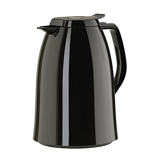 Emsa 517009 Mambo Isolierkanne | 1,5 Liter | Quick Tip Verschluss | 100% dicht | Hält 12 h heiß /24 h kalt | Hochglänzend schwarz von Emsa