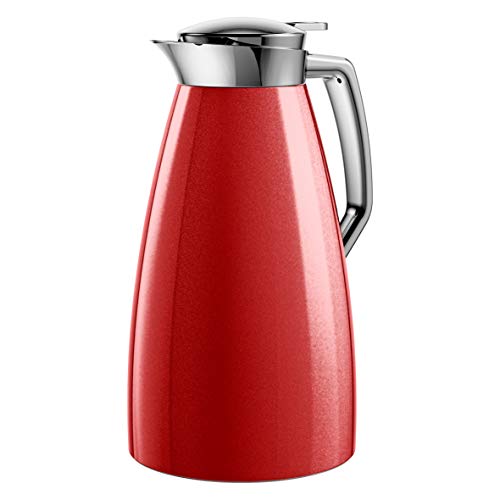 Emsa F4140300 Plaza Isolierkanne | 1 Liter | Aroma Diamond | Quick-Tip-Verschluss | rot, XL von Emsa