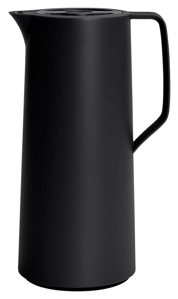 Emsa Isolierflasche Isolierkanne MOTIVA, Schwarz, B 12,5 cm, Auslaufsicher von Emsa