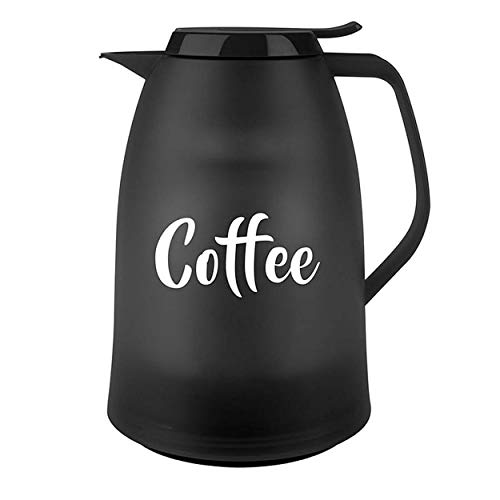Emsa MAMBO TEA Isokanne Quick-Tip, Kanne, Teekanne, Kaffeekanne, Kaffee, Kunststoff, Schwarz/Coffee, 1 L, N4030700 von Emsa