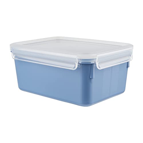 Emsa Frischhaltedose mit Deckel 2,2l Clip & Close Color Edition, 100% auslaufsicher, hygienisch, spülmaschinenfest, mikrowellengeeignet, gefriergeeignet, blau, N10128 von Emsa