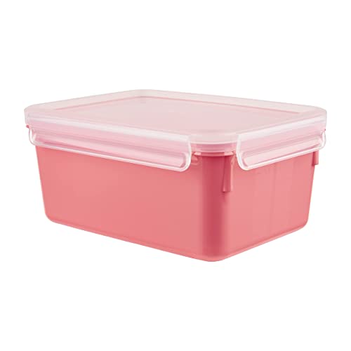 Emsa N10129 Clip & Close Color Edition Frischhaltedose | 2,2 Liter | 100% auslaufsicher/hygienisch | BPA-frei | spülmaschinen-, mikrowellen- und gefriergeeignet | Koralle von Emsa