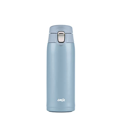 Emsa N21518 Travel Mug Light Isolierbecher | Fassungsvermögen: 0,4 L | extra-schlankes Format | Leichtgewicht | Edelstahl | Klappverschlusssystem | 100% dicht | 8h heiß/16h kalt | BPA-Frei | Eisblau Emsa N21518 Travel Mug Light Isolierbecher | Fassungsvermögen: 0,4 L | extra-schlankes Format | Leichtgewicht | Edelstahl | Klappverschlusssystem | 100% dicht | 8h heiß/16h kalt | BPA-Frei | Eisblau von Emsa