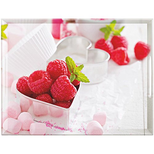 Emsa Tablett mit Himbeeren Dekor, Größe 50 x 37 cm, Classic, 517749 von Emsa