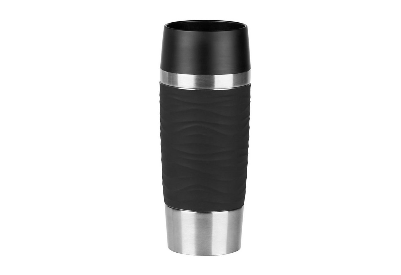 Emsa Thermobecher Isolierbecher Travel Mug Waves, Edelstahl, Thermobecher Kaffee to go von Emsa