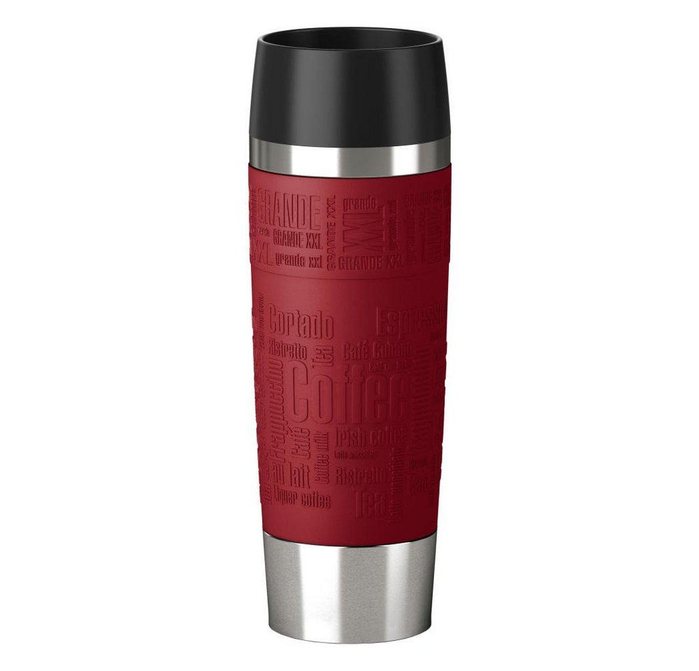 Emsa Thermobecher Travel Mug Grande Rot, Edelstahl von Emsa