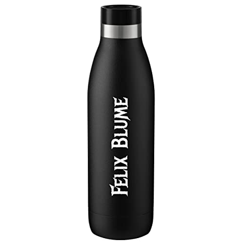 Emsa Thermosflasche Bludrop Basic Color 700ml Schwarz farbig personalisiert mit Namen Edelstahl Trinkflasche doppelwandig isoliert auslaufsicher von Emsa