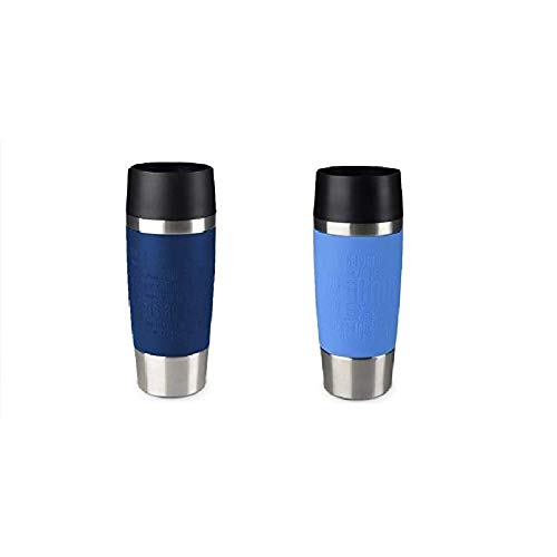 Emsa Standard-Design Travel Mugs, blau/hellblau, 2 x 360ml von Emsa