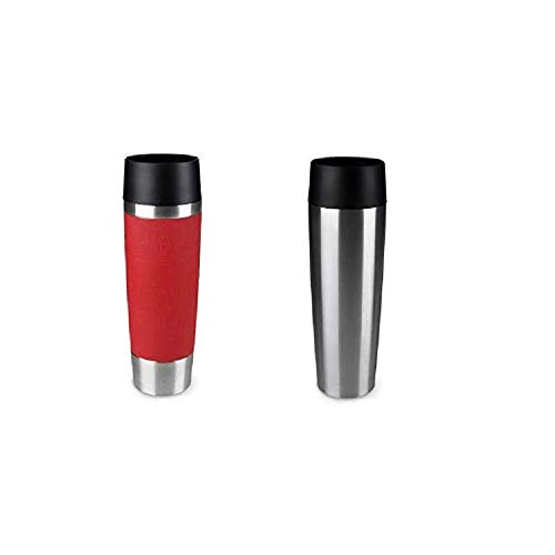 Emsa Standard-Design Travel Mugs, rot/edelstahl, 2 x 500ml von Emsa