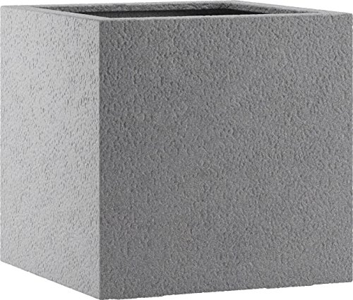 Esteras 800237 Fiberglas Blumenkübel Pflanzkübel Übertöpfe Lisburn Basalt Grey 27cm von Emsa